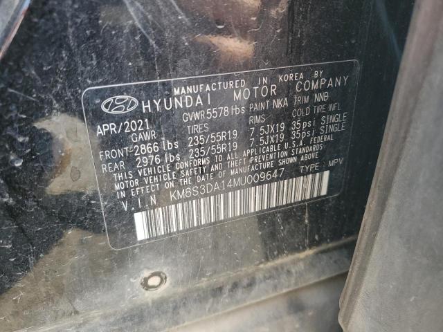 Photo 12 VIN: KM8S3DA14MU009647 - HYUNDAI SANTA FE S 