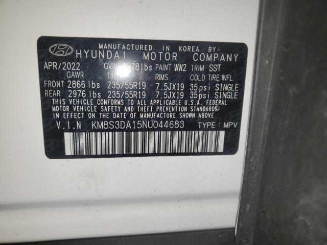 Photo 11 VIN: KM8S3DA15NU044683 - HYUNDAI SANTA FE 