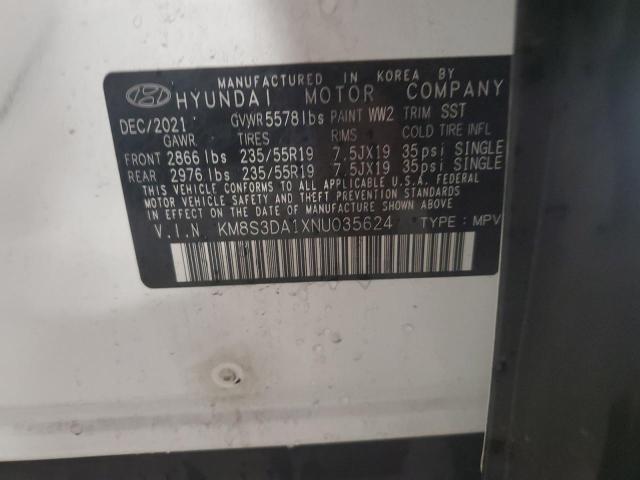 Photo 12 VIN: KM8S3DA1XNU035624 - HYUNDAI SANTA FE S 