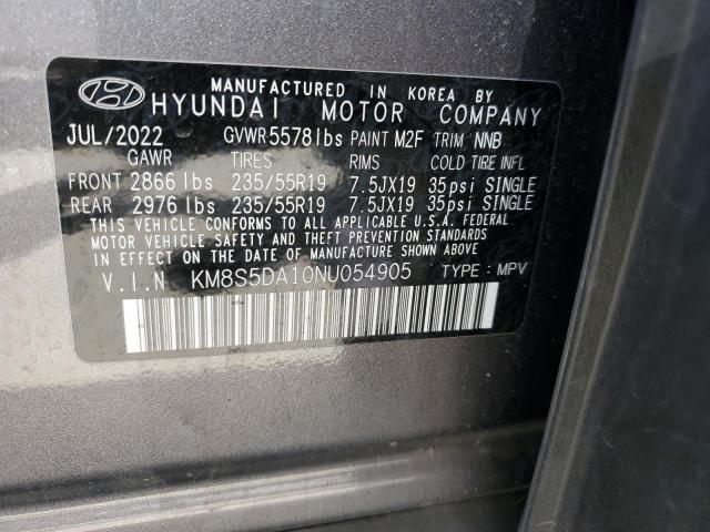 Photo 12 VIN: KM8S5DA10NU054905 - HYUNDAI SANTA FE L 