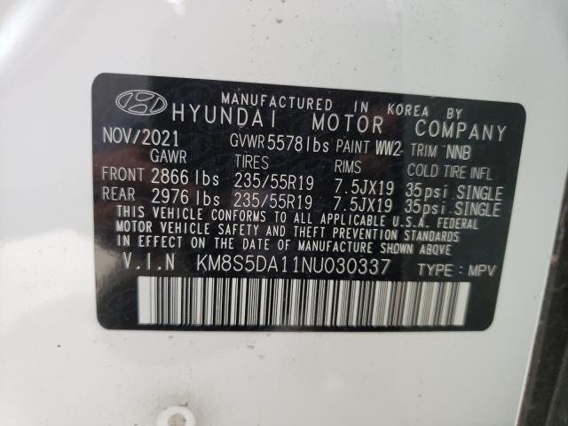 Photo 9 VIN: KM8S5DA11NU030337 - HYUNDAI SANTA FE 