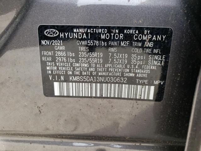 Photo 9 VIN: KM8S5DA13NU030632 - HYUNDAI SANTA FE L 