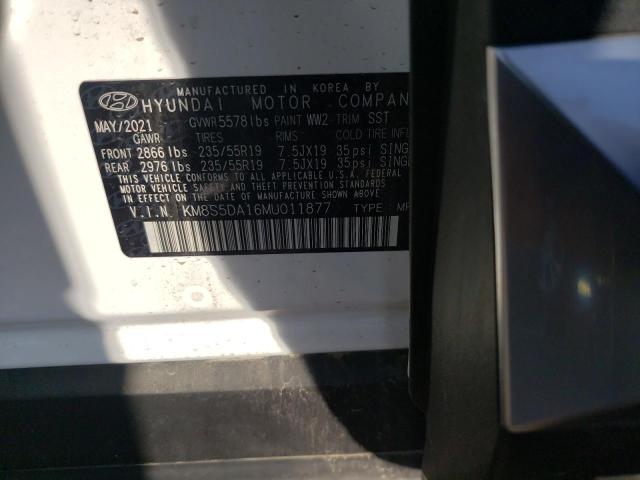 Photo 9 VIN: KM8S5DA16MU011877 - HYUNDAI SANTA FE L 