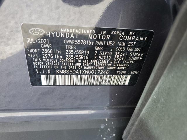 Photo 11 VIN: KM8S5DA1XNU017246 - HYUNDAI SANTA FE L 