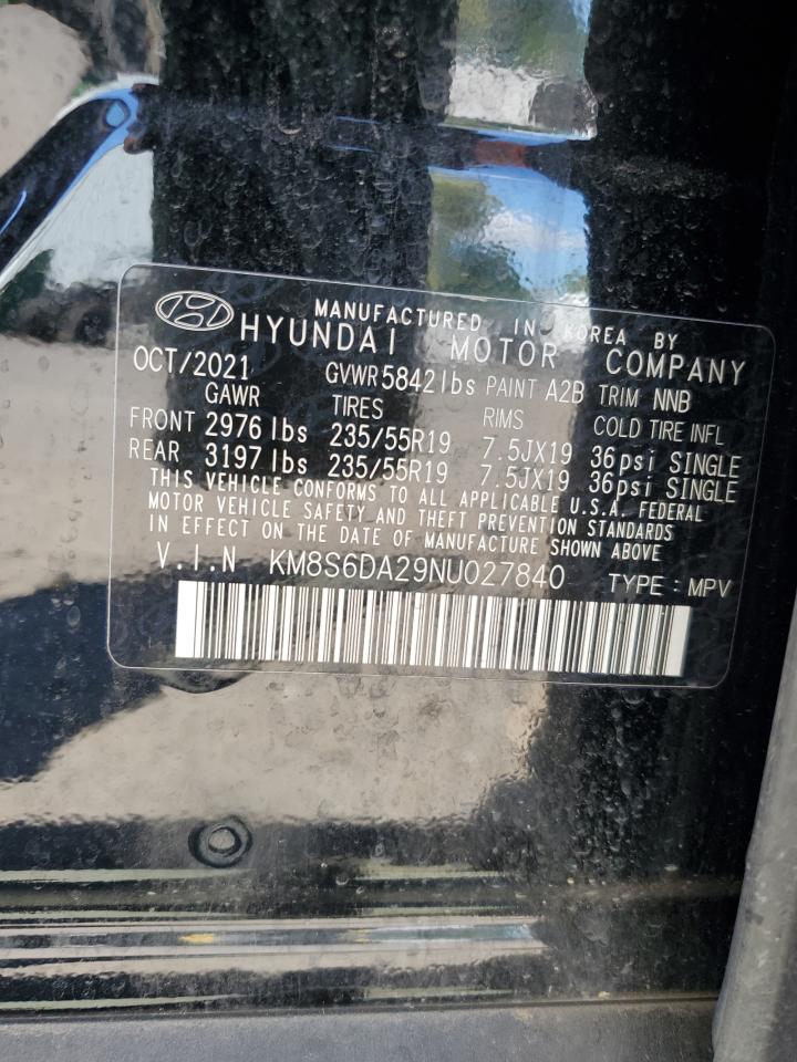 Photo 12 VIN: KM8S6DA29NU027840 - HYUNDAI SANTA FE 