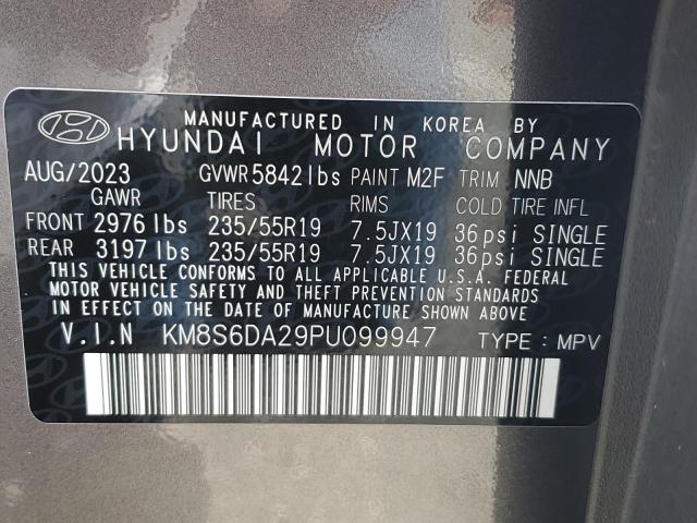 Photo 12 VIN: KM8S6DA29PU099947 - HYUNDAI SANTA FE S 