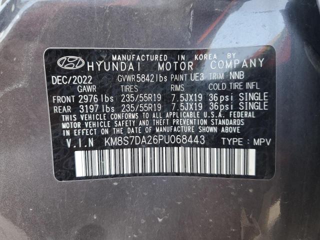 Photo 12 VIN: KM8S7DA26PU068443 - HYUNDAI SANTA FE L 