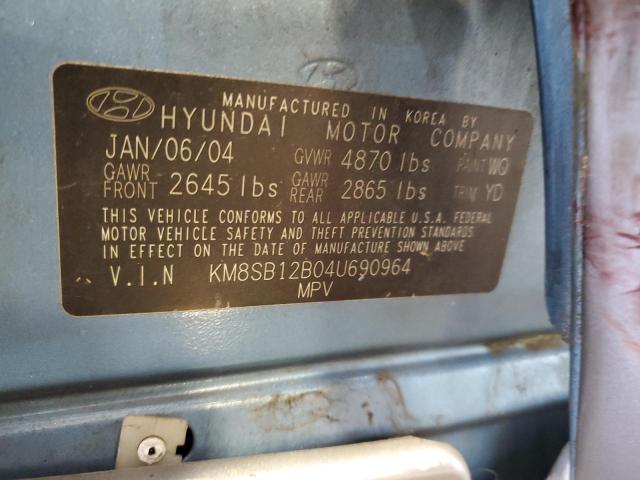 Photo 12 VIN: KM8SB12B04U690964 - HYUNDAI SANTA FE G 