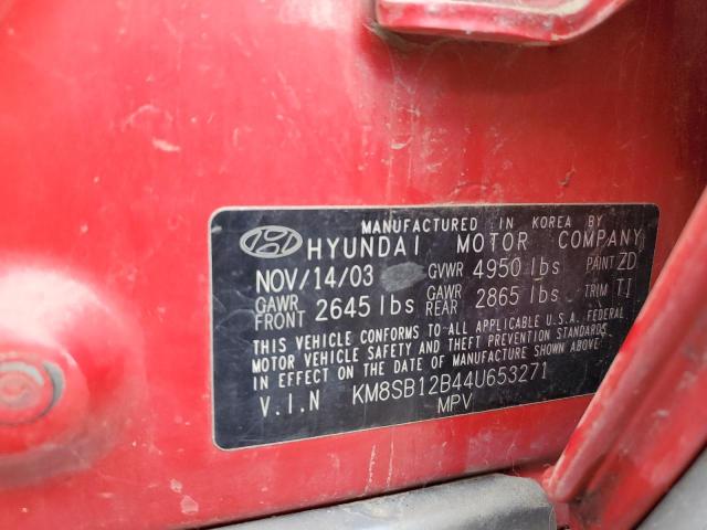 Photo 12 VIN: KM8SB12B44U653271 - HYUNDAI SANTA FE G 