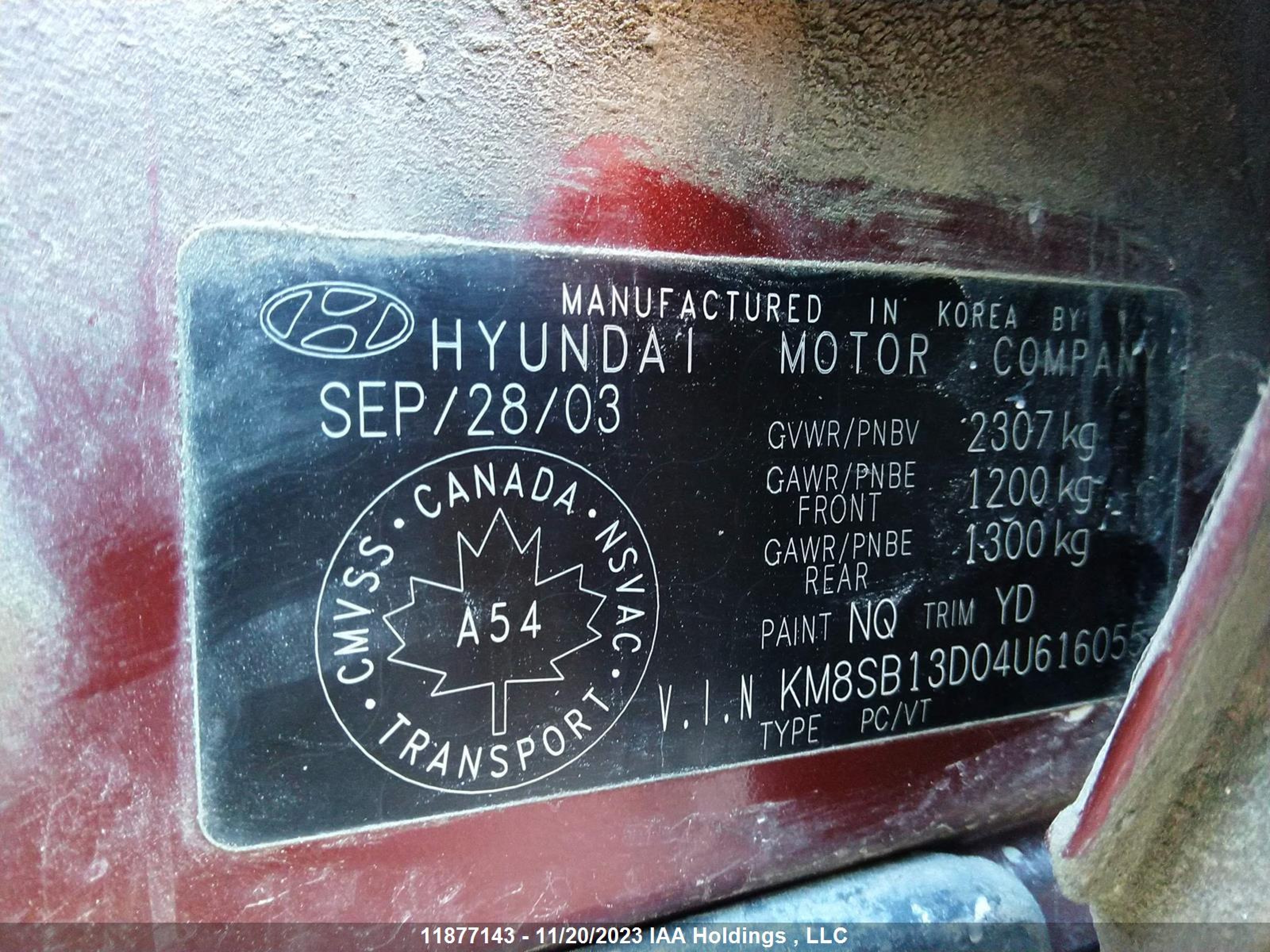 Photo 8 VIN: KM8SB13D04U616055 - HYUNDAI SANTA FE 