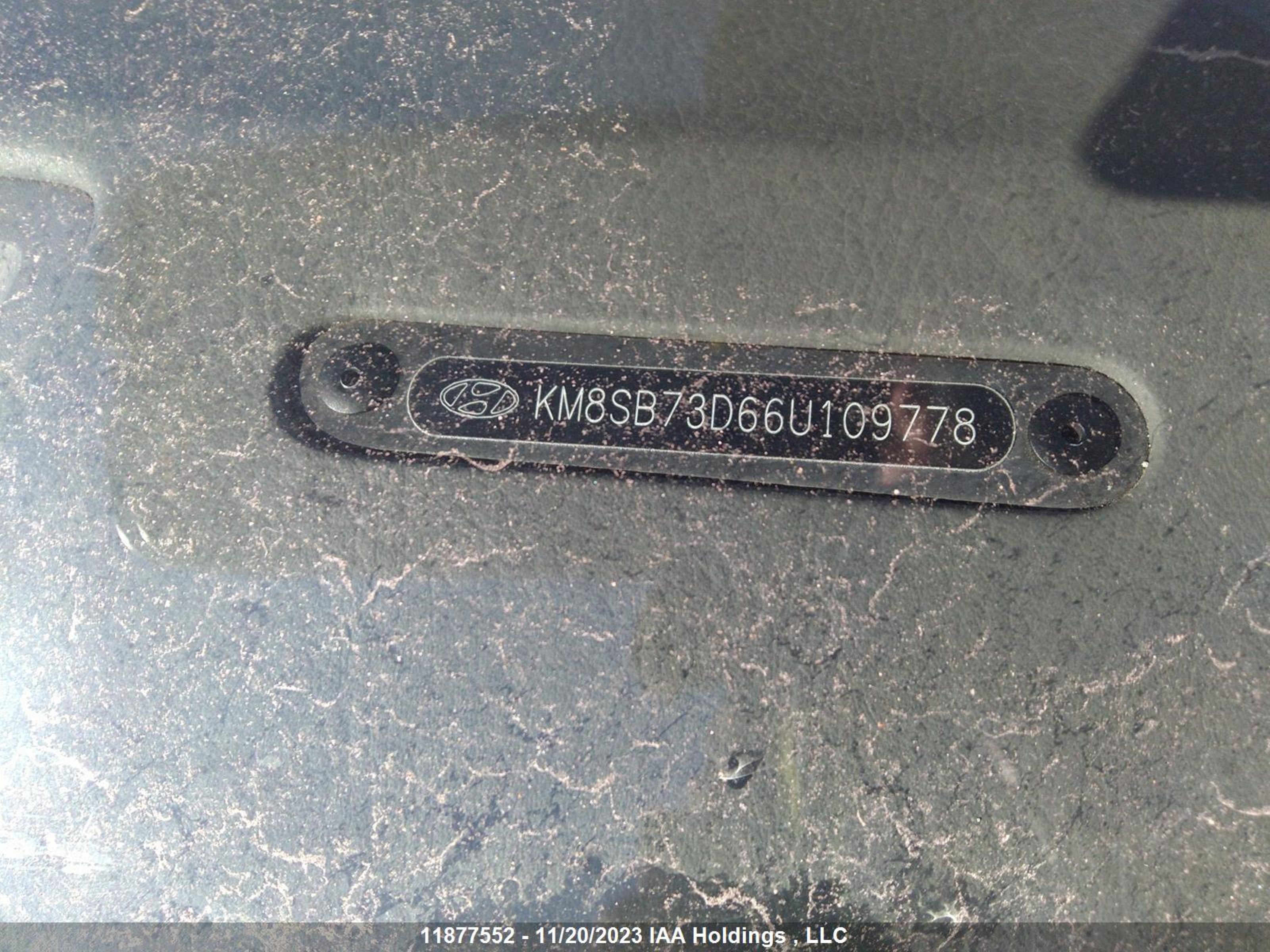 Photo 8 VIN: KM8SB73D66U109778 - HYUNDAI SANTA FE 