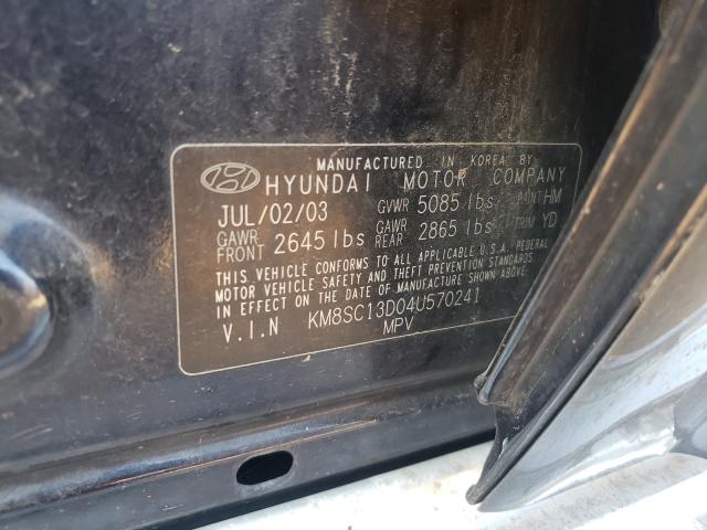 Photo 9 VIN: KM8SC13D04U570241 - HYUNDAI SANTA FE G 