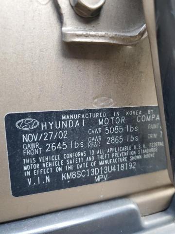 Photo 11 VIN: KM8SC13D13U418192 - HYUNDAI SANTA FE G 