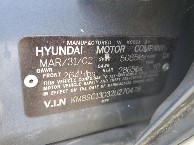 Photo 11 VIN: KM8SC13D32U270478 - HYUNDAI SANTA FE 