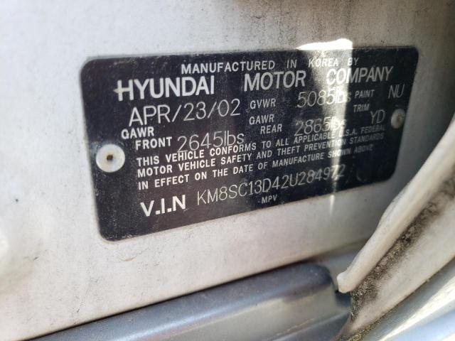 Photo 12 VIN: KM8SC13D42U284972 - HYUNDAI SANTA FE 