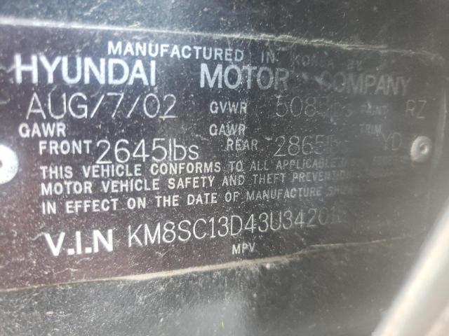 Photo 9 VIN: KM8SC13D43U342015 - HYUNDAI SANTA FE G 