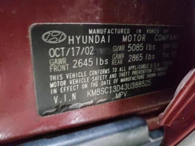 Photo 12 VIN: KM8SC13D43U388525 - HYUNDAI SANTA FE 