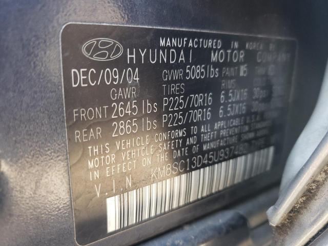 Photo 11 VIN: KM8SC13D45U937482 - HYUNDAI SANTA FE 