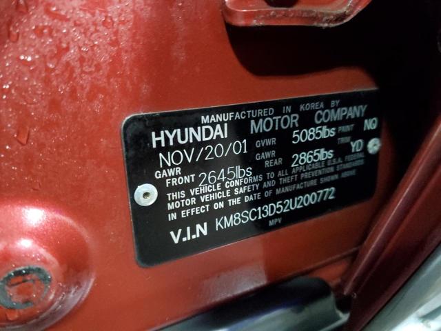 Photo 12 VIN: KM8SC13D52U200772 - HYUNDAI SANTA FE G 