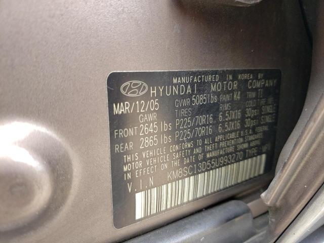 Photo 9 VIN: KM8SC13D55U993270 - HYUNDAI SANTA FE G 