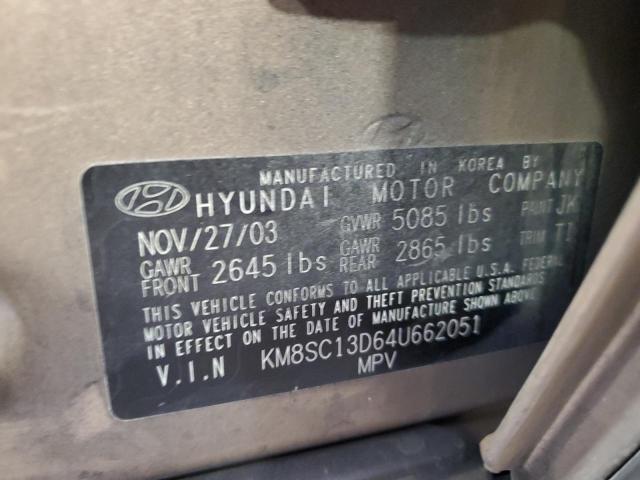 Photo 12 VIN: KM8SC13D64U662051 - HYUNDAI SANTA FE G 