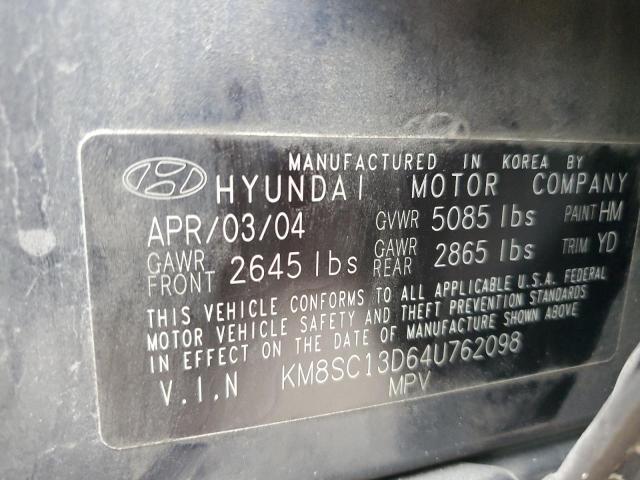 Photo 12 VIN: KM8SC13D64U762098 - HYUNDAI SANTA FE G 