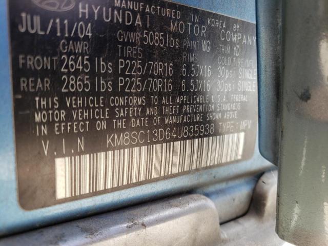 Photo 9 VIN: KM8SC13D64U835938 - HYUNDAI SANTA FE G 