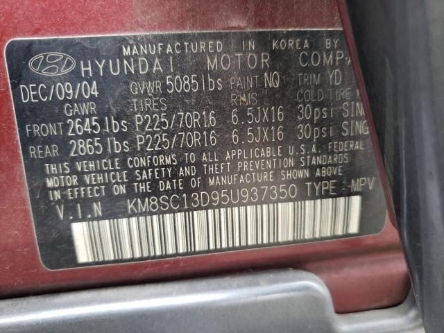 Photo 12 VIN: KM8SC13D95U937350 - HYUNDAI SANTA FE 