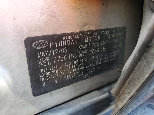Photo 12 VIN: KM8SC13E13U535411 - HYUNDAI SANTA FE G 