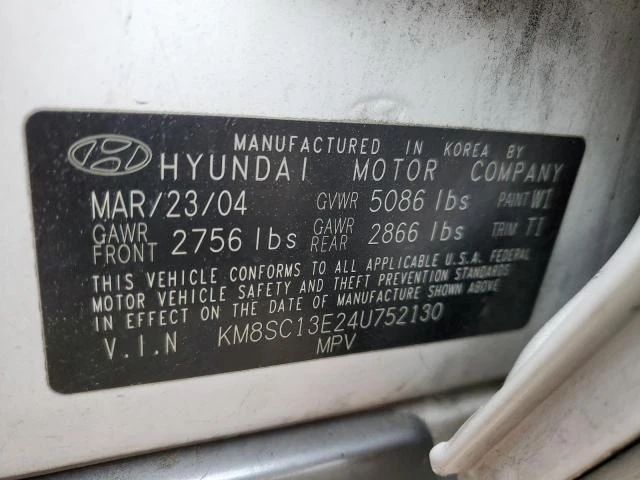 Photo 12 VIN: KM8SC13E24U752130 - HYUNDAI SANTA FE G 