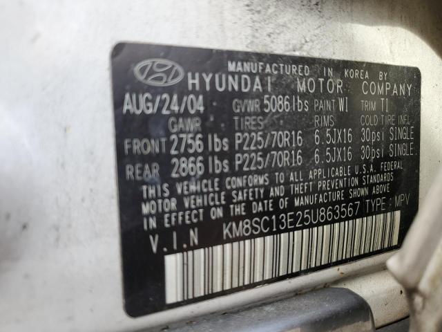 Photo 13 VIN: KM8SC13E25U863567 - HYUNDAI SANTA FE G 