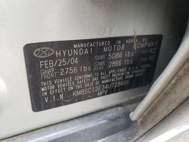 Photo 9 VIN: KM8SC13E34U728466 - HYUNDAI SANTA FE G 