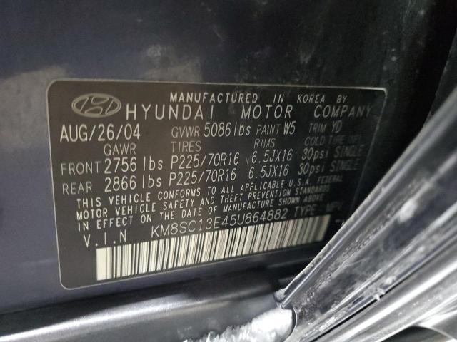 Photo 12 VIN: KM8SC13E45U864882 - HYUNDAI SANTA FE 