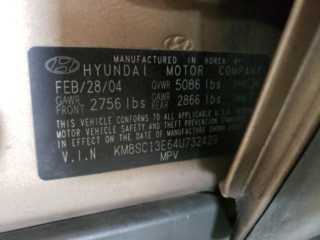 Photo 9 VIN: KM8SC13E64U732429 - HYUNDAI SANTA FE G 