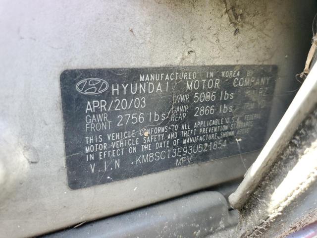 Photo 12 VIN: KM8SC13E93U521854 - HYUNDAI SANTA FE G 