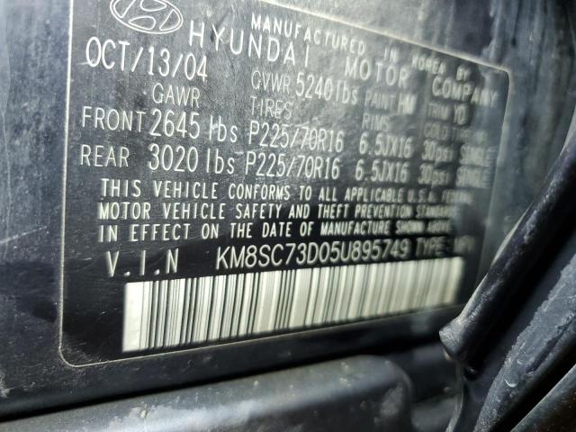 Photo 12 VIN: KM8SC73D05U895749 - HYUNDAI SANTA FE 