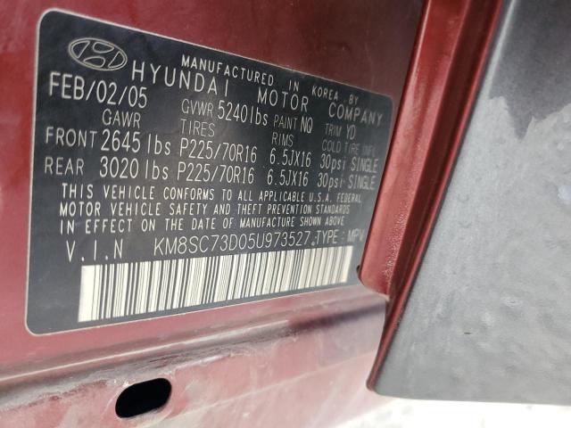 Photo 13 VIN: KM8SC73D05U973527 - HYUNDAI SANTA FE 