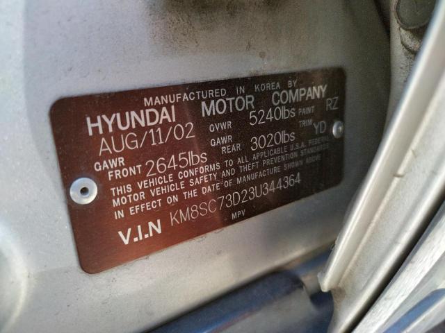 Photo 9 VIN: KM8SC73D23U344364 - HYUNDAI SANTA FE G 