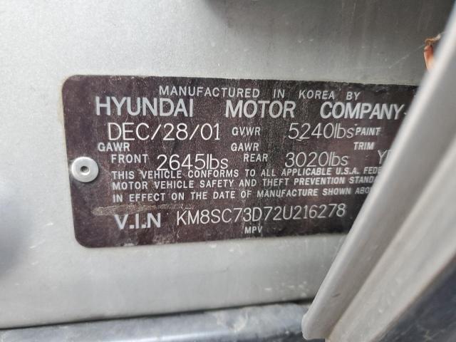 Photo 12 VIN: KM8SC73D72U216278 - HYUNDAI SANTA FE G 