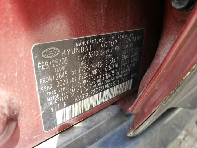 Photo 11 VIN: KM8SC73D75U984511 - HYUNDAI SANTA FE 