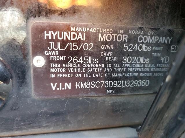 Photo 11 VIN: KM8SC73D92U329360 - HYUNDAI SANTA FE 