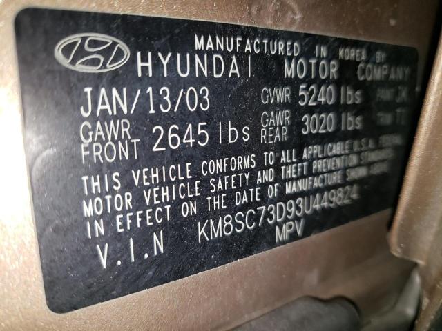 Photo 13 VIN: KM8SC73D93U449824 - HYUNDAI SANTA FE 