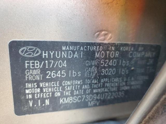 Photo 12 VIN: KM8SC73D94U722035 - HYUNDAI SANTA FE G 