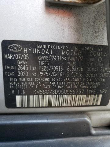 Photo 12 VIN: KM8SC73D95U989757 - HYUNDAI SANTA FE 