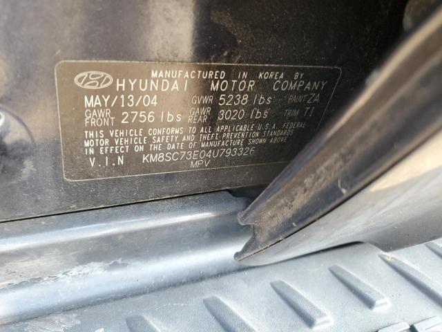 Photo 12 VIN: KM8SC73E04U793326 - HYUNDAI SANTA FE G 