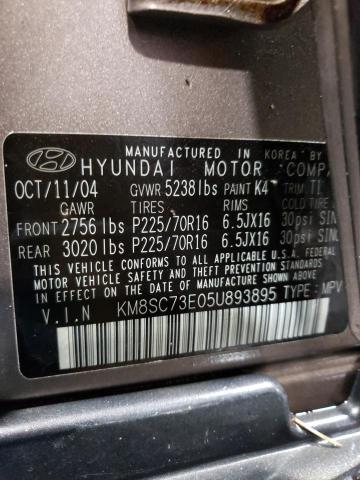 Photo 12 VIN: KM8SC73E05U893895 - HYUNDAI SANTA FE G 