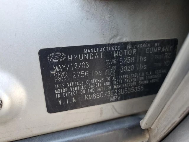 Photo 13 VIN: KM8SC73E23U535355 - HYUNDAI SANTA FE G 