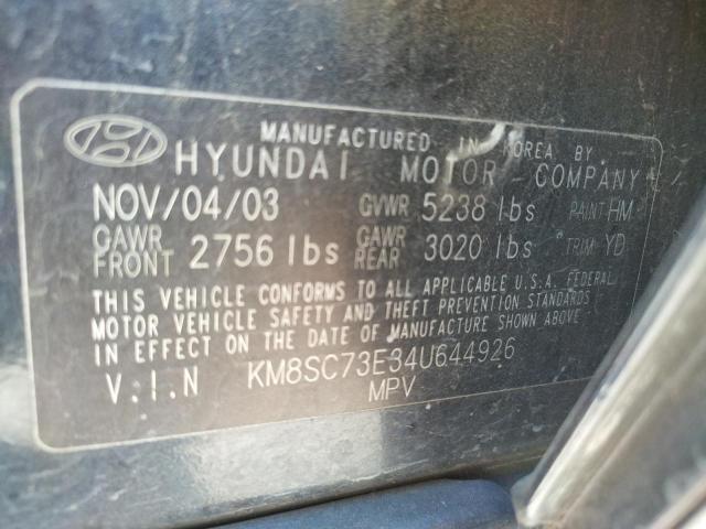 Photo 9 VIN: KM8SC73E34U644926 - HYUNDAI SANTA FE G 