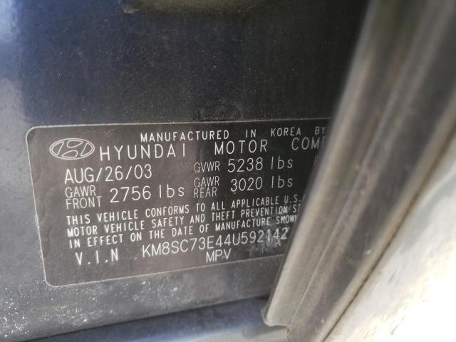 Photo 9 VIN: KM8SC73E44U592142 - HYUNDAI SANTA FE G 