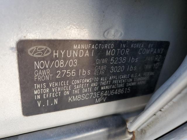 Photo 12 VIN: KM8SC73E64U648615 - HYUNDAI SANTA FE 